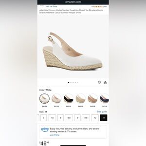 Women's White Wedge Sandals